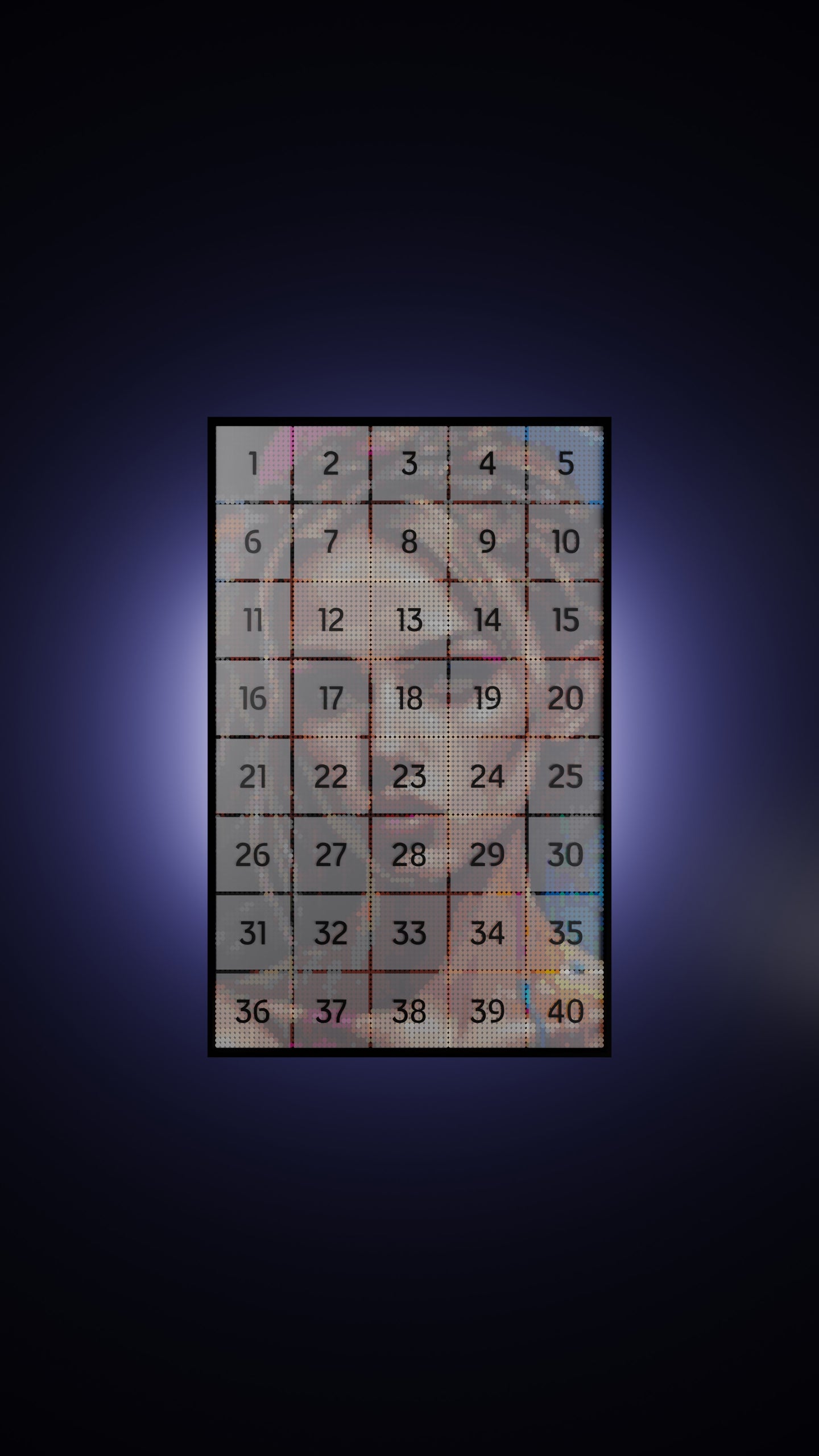 Canvas Muse LEGO® Style mosaic pixel art design for display
